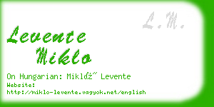 levente miklo business card